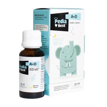 قطره ویتامین آ+د پدیابست با طعم موز 30 میلی لیتر
