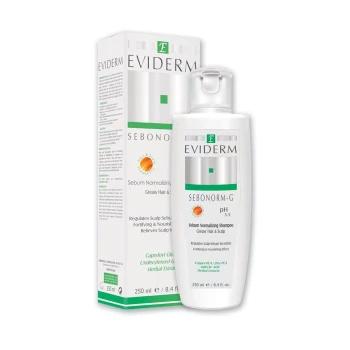 شامپو سبونورم جی اویدرم مناسب پوست و مو سر چرب ۲۵۰ میلی لیتر