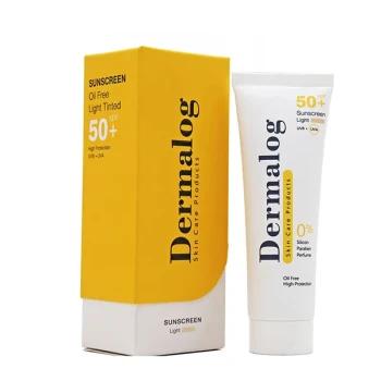 کرم ضد آفتاب رنگی روشن فاقد چربی پوست مختلط تا چرب SPF50 درمالوگ 50 میل