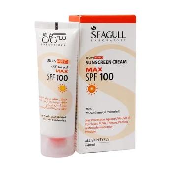 کرم ضد آفتاب SPF 100 فاقد رنگ سی گل (40 میلی‌لیتر)