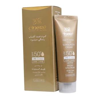 کرم ضد آفتاب رنگی SPF50 سینره 50 میلی لیتر