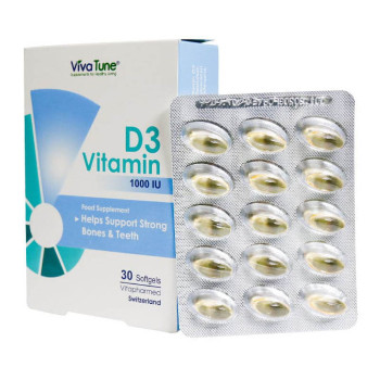 کپسول نرم ژلاتینی ویتامین D3 1000 واحد ویواتیون 30 عدد