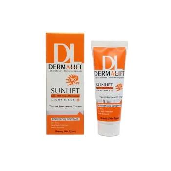 کرم ضد آفتاب رنگی درمالیفت برای پوست چرب و جوش دار +spf 50
