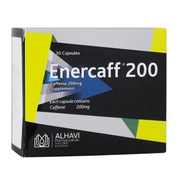 کپسول کافئین انرکاف 200 میلی گرم الحاوی 30 عدد